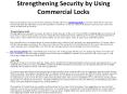 Strengthening Security by Using Commercial Locks PowerPoint PPT Presentation