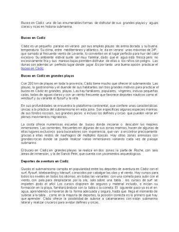 Lugares para bucear en Cádiz