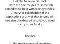 fork remedies for kidney stones PowerPoint PPT Presentation