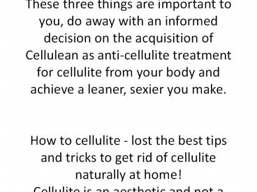 How To Get Rid Of Cellulite Fast
