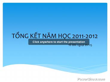 Tổng kết niên học 2011-2012