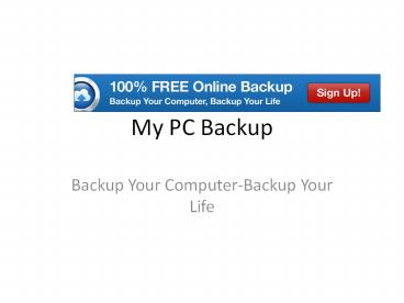 My PC Backup Review