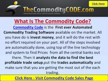 What Is The Commodity Code Trading