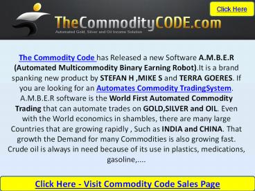 Automated Commodity Trading