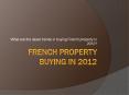 French Property Buying in 2012
