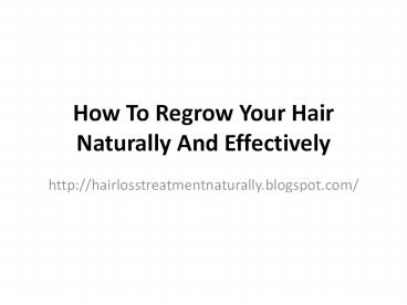 How to Treat Hair Fall