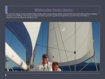 Luxury Sailing Cruises