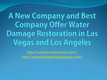 Fire and Water Damage Removal