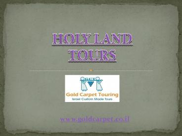 a Tour to The Dead Sea with Gold Carpet