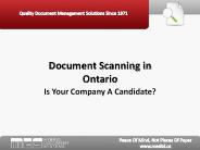 Document Scanning in Ontario: Is Your Company a Candidate?