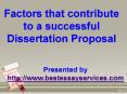 Factors that contribute to a successful dissertation proposal PowerPoint PPT Presentation