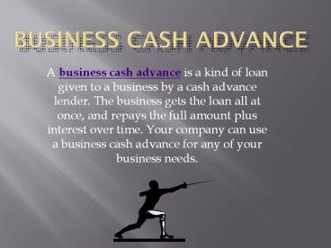 Business Cash Advance