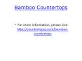 Bamboo Countertops