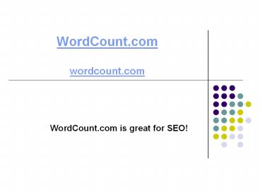 WordCount.com is great for SEO!