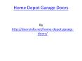 Home Depot Garage Doors