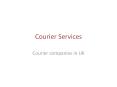 Courier companies in UK