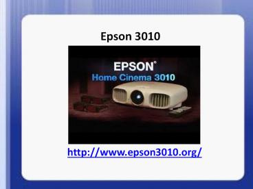 Epson 3010 - The Best Budget 3D Projector