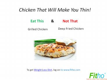 Easy Healthy Food Alternatives | Fitho