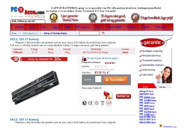 Batterij Accu voor Dell XPS 15