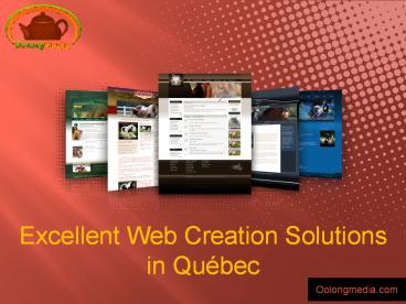 Excellent Web Creation Solutions in Québec