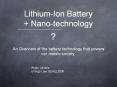 Lithium-Ion Battery   Nano-technology PowerPoint PPT Presentation