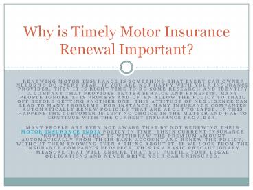 motor insurance