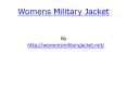 Womens Military Jacket