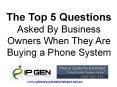 Phone Systems Brisbane - The Top 5 Questions Asked By Business Owners When Buying Phone Systems