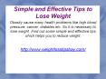 Easy Weight Loss Tips PowerPoint PPT Presentation