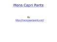 Mens Capri Pants