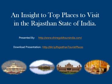Best Places to Visit in Rajasthan State of India