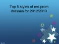 Top Five Kinds Of Dresses Can be Chosen For Prom 2013