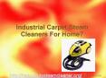 Industrial Carpet Steam Cleaners For Home! PowerPoint PPT Presentation