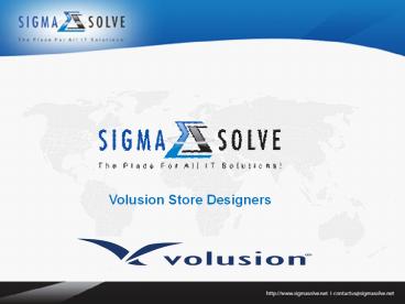Volusion Store Designer | Volusion Store Programmers
