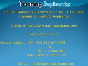 SAP XI Online Training Course content @Training Aspirants
