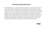 Choosing a Drug rehab center