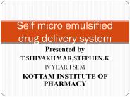 self micro emulsified drug delivery system