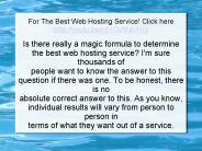 What Is The Best Web Hosting Service?