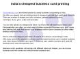 india's cheapest business card printing