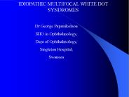 IDIOPATHIC MULTIFOCAL WHITE DOT SYNDROMES