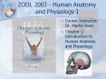 ZOOL 2003 - Human Anatomy and Physiology I PowerPoint PPT Presentation