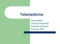Telemedicine Kelly Halbert Verizon E-Business Business PowerPoint PPT Presentation