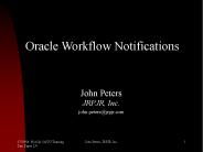 Oracle Workflow Notifications