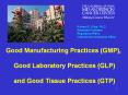 Good Manufacturing Practices (GMP),  Good Laboratory Practices (GLP)  and Good Tissue Practices (GTP) PowerPoint PPT Presentation