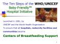 The Ten Steps of the WHO/UNICEF    Baby-Friendly PowerPoint PPT Presentation