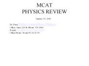 MCAT PHYSICS REVIEW