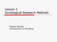 Lesson 3 Sociological Research Methods PowerPoint PPT Presentation
