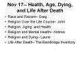 Nov 17-- Health, Age, Dying, and Life After Death PowerPoint PPT Presentation