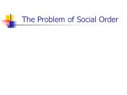 The Problem of Social Order