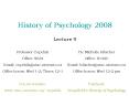 History of Psychology 2008 PowerPoint PPT Presentation